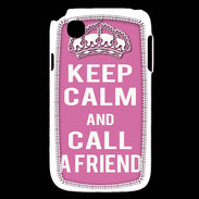 Coque LG L40 Keep Calm Call Rose