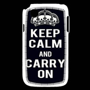 Coque LG L40 Keep Calm Carry on Noir