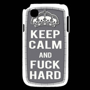 Coque LG L40 Keep calm Fuck hard Gris