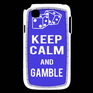 Coque LG L40 Keep Calm Gamble Bleu
