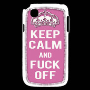 Coque LG L40 Keep Calm Fuck Off Rose