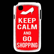 Coque LG L40 Keep Calm Go Shopping Rouge