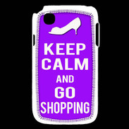 Coque LG L40 Keep Calm Go Shopping Violet