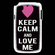 Coque LG L40 Keep Calm Love Noir