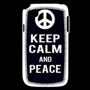 Coque LG L40 Keep Calm Peace Noir