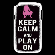 Coque LG L40 Keep Calm Play on Noir