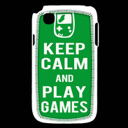 Coque LG L40 Keep Calm Play games Vert