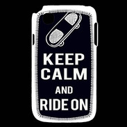 Coque LG L40 Keep Calm Ride on Noir