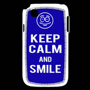 Coque LG L40 Keep Calm Smile Bleu