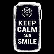 Coque LG L40 Keep Calm Smile Noir