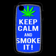 Coque LG L40 Keep Calm Smoke it Bleu