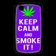Coque LG L40 Keep Calm Smoke it Violet