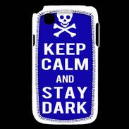 Coque LG L40 Keep Calm Stay dark Bleu