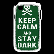 Coque LG L40 Keep Calm Stay dark Vert
