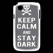 Coque LG L40 Keep Calm Stay dark Gris