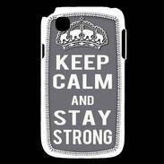 Coque LG L40 Keep Calm Stay strong Gris
