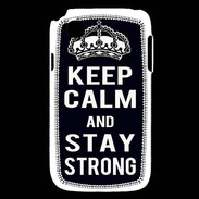 Coque LG L40 Keep Calm Stay strong Noir