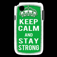 Coque LG L40 Keep Calm Stay strong Vert
