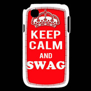 Coque LG L40 Keep Calm Swag Rouge