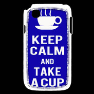Coque LG L40 Keep Calm Take a cup Bleu