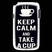 Coque LG L40 Keep Calm Take a cup Noir