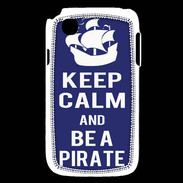 Coque LG L40 Keep Calm Be a Pirate Bleu