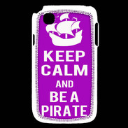 Coque LG L40 Keep Calm Be a Pirate Violet