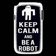 Coque LG L40 Keep Calm Be a Robot Noir