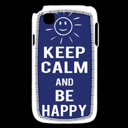 Coque LG L40 Keep Calm Be Happy Bleu
