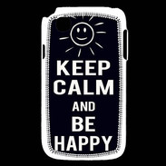 Coque LG L40 Keep Calm Be Happy Noir