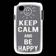 Coque LG L40 Keep Calm Be Happy Gris
