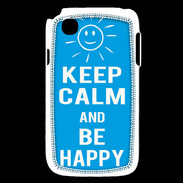 Coque LG L40 Keep Calm Be Happy Cyan