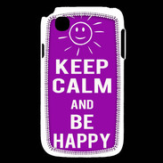Coque LG L40 Keep Calm Be Happy Violet