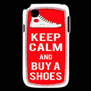 Coque LG L40 Keep Calm Buy Shoes Rouge