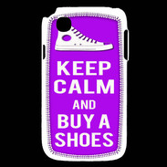 Coque LG L40 Keep Calm Buy Shoes Violet