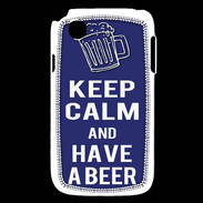 Coque LG L40 Keep Calm Have a beer Bleu