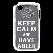 Coque LG L40 Keep Calm Have a beer Gris