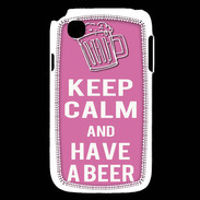 Coque LG L40 Keep Calm Have a beer Rose