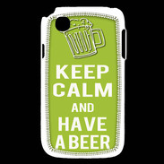 Coque LG L40 Keep Calm Have a beer Vert pomme