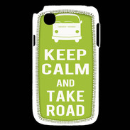 Coque LG L40 Keep Calm Take road Vert pomme