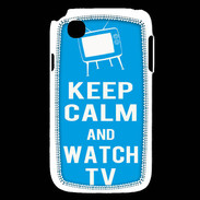 Coque LG L40 Keep Calm Watch TV Cyan