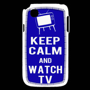 Coque LG L40 Keep Calm Watch TV Bleu