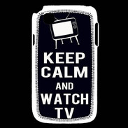 Coque LG L40 Keep Calm Watch TV Noir