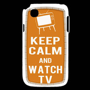 Coque LG L40 Keep Calm Watch TV Orange