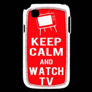 Coque LG L40 Keep Calm Watch TV Rouge