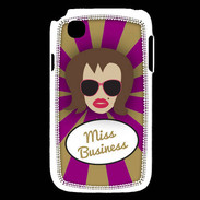 Coque LG L40 Miss business Chatain