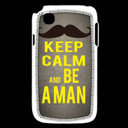 Coque LG L40 Keep Calm Be a Man Gris