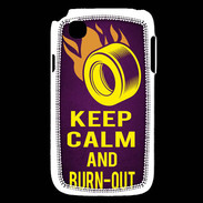 Coque LG L40 Keep Calm and Burn Out violet