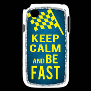 Coque LG L40 Keep Calm and Be Fast Bleu