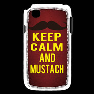 Coque LG L40 Keep Calm and Mustach Rouge